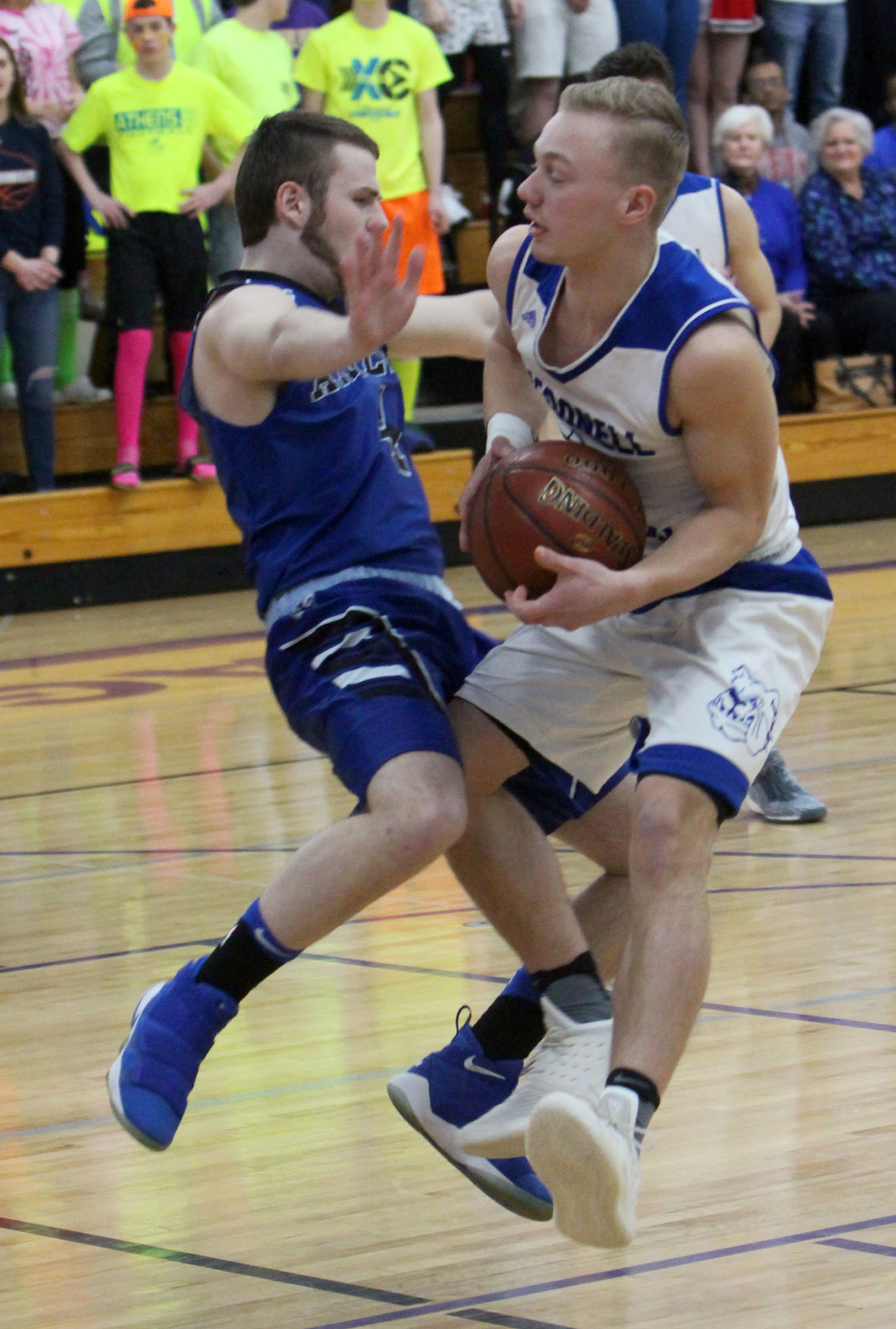 Athens vs McDonell boys basketball at Eau Claire Memorial 3-7-19